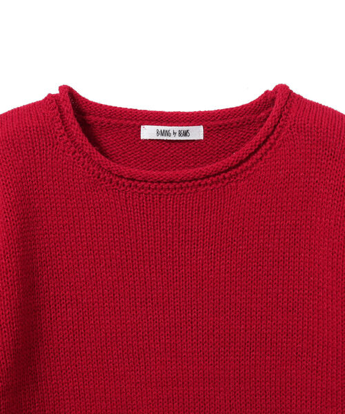 B:MING by BEAMS（ビーミングバイビームス）の「B:MING by BEAMS / クロシェ ニット プルオーバー（100~140cm）（ニット/セーター・キッズ・レッド/ブラック・M/S/L）」の5枚目の写真