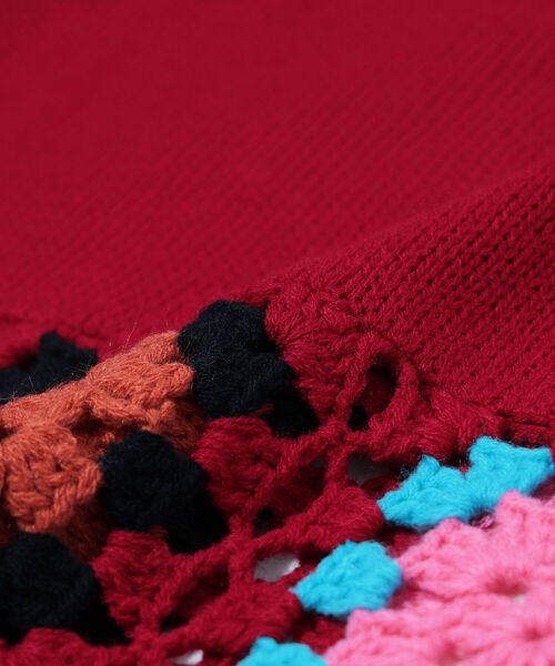 B:MING by BEAMS（ビーミングバイビームス）の「B:MING by BEAMS / クロシェ ニット プルオーバー（100~140cm）（ニット/セーター・キッズ・レッド/ブラック・M/S/L）」の8枚目の写真