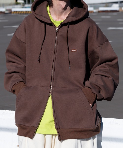 新品未使用 ファッショ 裏起毛ダブルジップパーカー 