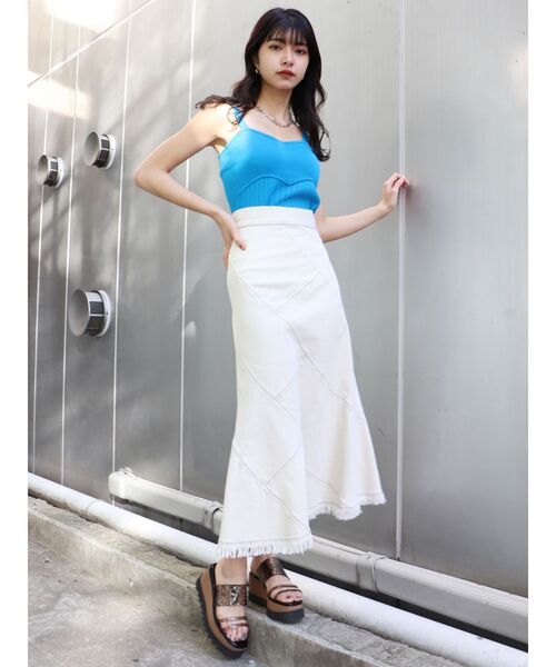 MURUA（ムルーア）の「バックレースアップキャミソール（ニット/セーター・レディース・ブラック/グリーン/ブルー/ブラウン・FREE）」の17枚目の写真