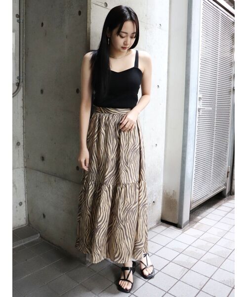 MURUA（ムルーア）の「バックレースアップキャミソール（ニット/セーター・レディース・ブラック/グリーン/ブルー/ブラウン・FREE）」の18枚目の写真