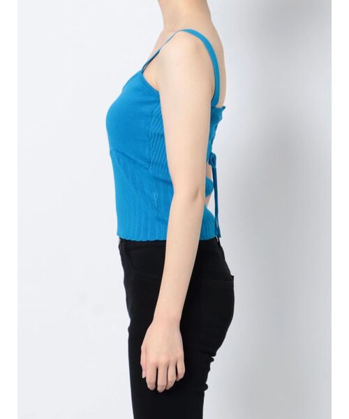 MURUA（ムルーア）の「バックレースアップキャミソール（ニット/セーター・レディース・ブラック/グリーン/ブルー/ブラウン・FREE）」の13枚目の写真