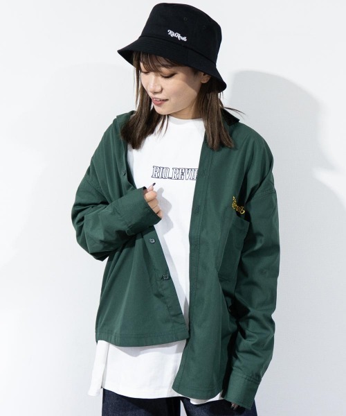 TopIsm(トップイズム)の「RIO.REVIB ブロード無地 長袖シャツ(シャツ/ブラウス・メンズ・グリーン/ブラック/ホワイト・L/M/XL)」の3枚目の写真