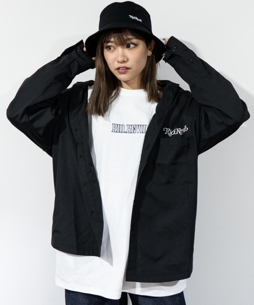 TopIsm(トップイズム)の「RIO.REVIB ブロード無地 長袖シャツ(シャツ/ブラウス・メンズ・グリーン/ブラック/ホワイト・L/M/XL)」の1枚目の写真