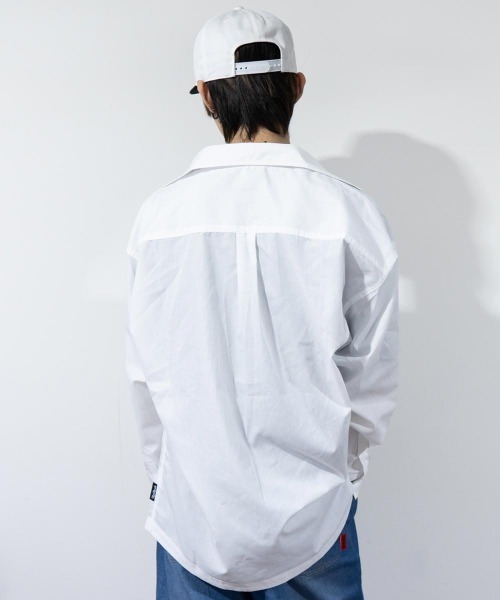 TopIsm(トップイズム)の「RIO.REVIB ブロード無地 長袖シャツ(シャツ/ブラウス・メンズ・グリーン/ブラック/ホワイト・L/M/XL)」の5枚目の写真
