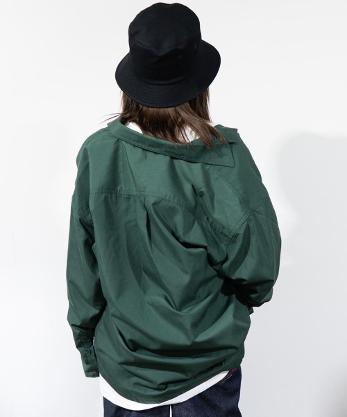 TopIsm(トップイズム)の「RIO.REVIB ブロード無地 長袖シャツ(シャツ/ブラウス・メンズ・グリーン/ブラック/ホワイト・L/M/XL)」の9枚目の写真