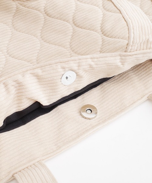 shopnikoniko（ショップニコニコ）の「トートバッグ　キルティング A4 コーデュロイ  キルティングバック トート かわいい（トートバッグ・レディース・ブラック/ホワイト/ベージュ・フリー）」の17枚目の写真