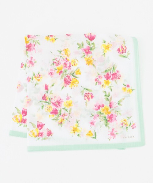 TOCCA（トッカ）の「WATER COLOR HARMONY PRINT ハンカチ（ハンカチ/ハンドタオル・レディース・アイボリー系/ネイビー系/ホワイト系・F）」の2枚目の写真