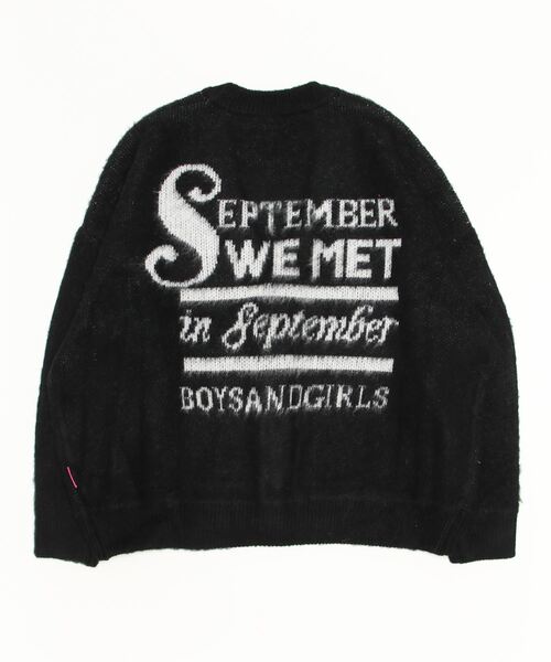 September(セプテンバー)の「【SEPTEMBER(セプテンバー)】Knit Cardigan(カーディガン/ボレロ・メンズ・ブラック/ホワイト/グリーン・MEDIUM)」の4枚目の写真