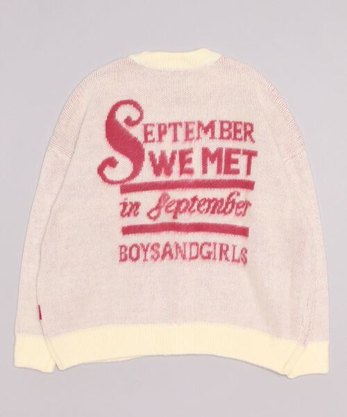 September(セプテンバー)の「【SEPTEMBER(セプテンバー)】Knit Cardigan(カーディガン/ボレロ・メンズ・ブラック/ホワイト/グリーン・MEDIUM)」の5枚目の写真