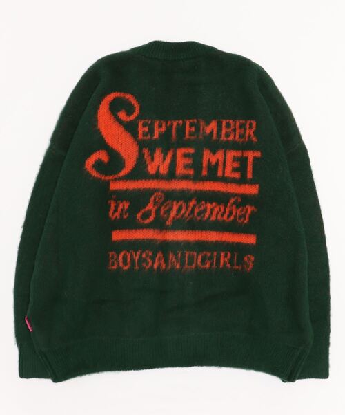 September(セプテンバー)の「【SEPTEMBER(セプテンバー)】Knit Cardigan(カーディガン/ボレロ・メンズ・ブラック/ホワイト/グリーン・MEDIUM)」の11枚目の写真