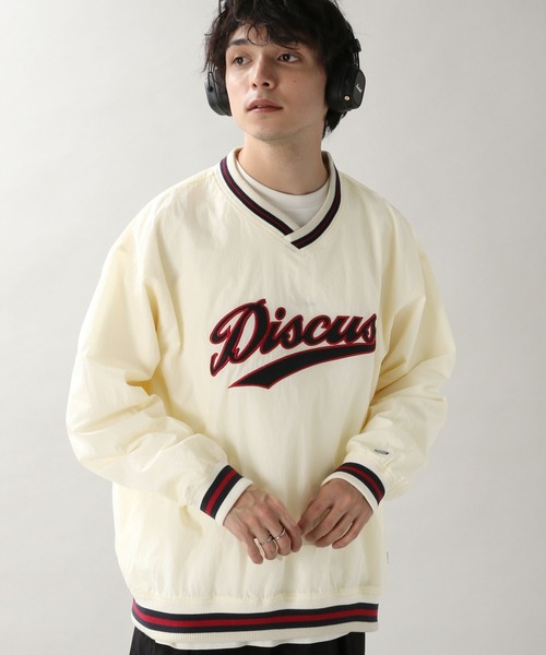 DISCUS(ディスカス)の「【DISCUS】ナイロンVネックプルオーバー(Tシャツ/カットソー・メンズ・ホワイト/ブルー・FREE)」の1枚目の写真