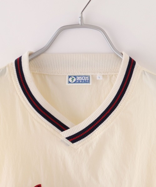 DISCUS(ディスカス)の「【DISCUS】ナイロンVネックプルオーバー(Tシャツ/カットソー・メンズ・ホワイト/ブルー・FREE)」の7枚目の写真