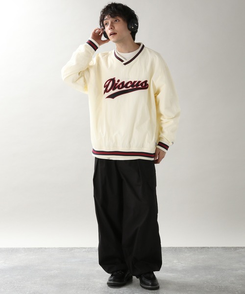 DISCUS(ディスカス)の「【DISCUS】ナイロンVネックプルオーバー(Tシャツ/カットソー・メンズ・ホワイト/ブルー・FREE)」の18枚目の写真