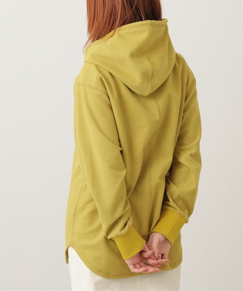 DOUBLE NAME（ダブルネーム）の「微配色ステッチカノコパーカー（パーカー・レディース・スミクロ/イエロー×グリーン/オフホワイト・FREE）」の17枚目の写真