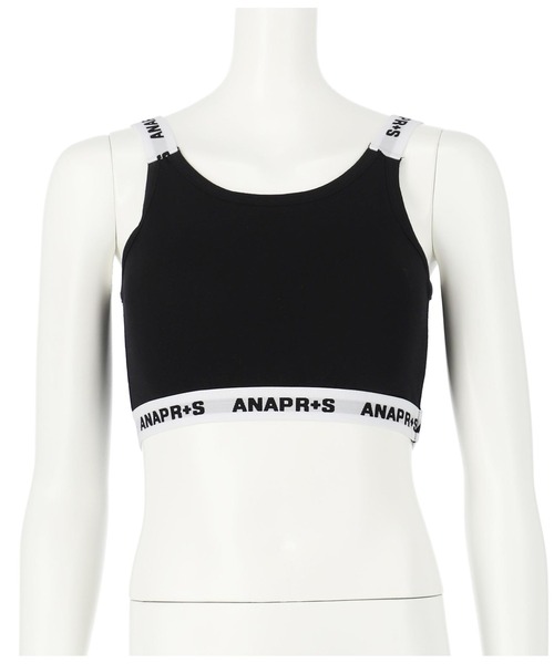 ANAP GiRL(アナップガール)の「R+Sロゴテープブラトップ(チューブトップ・キッズ・ブラック/ホワイト・M/S/XS)」の4枚目の写真