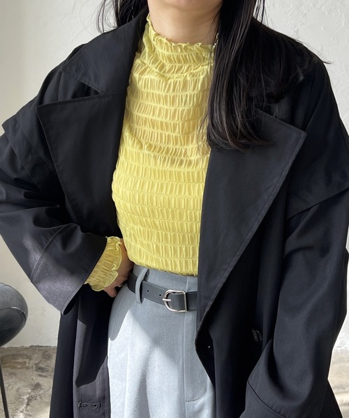 LIAN（リアン）の「ギャバ袖取り外し2WAYトレンチコート（トレンチコート・レディース・ブラック/カーキ/アイボリー・FREE）」の17枚目の写真