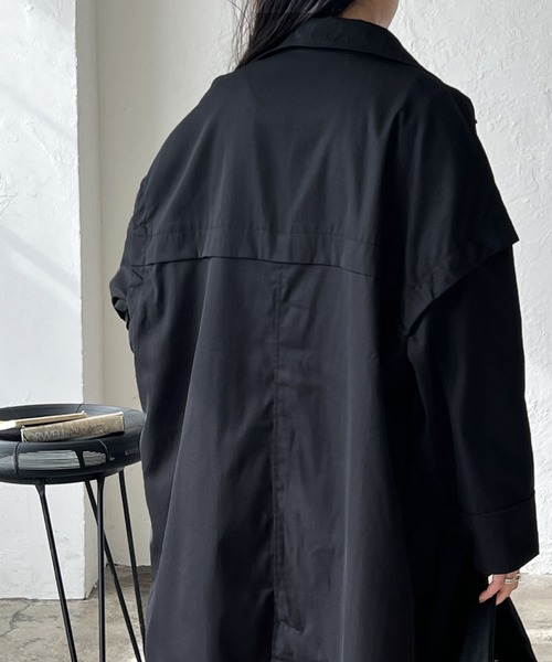 LIAN（リアン）の「ギャバ袖取り外し2WAYトレンチコート（トレンチコート・レディース・ブラック/カーキ/アイボリー・FREE）」の18枚目の写真