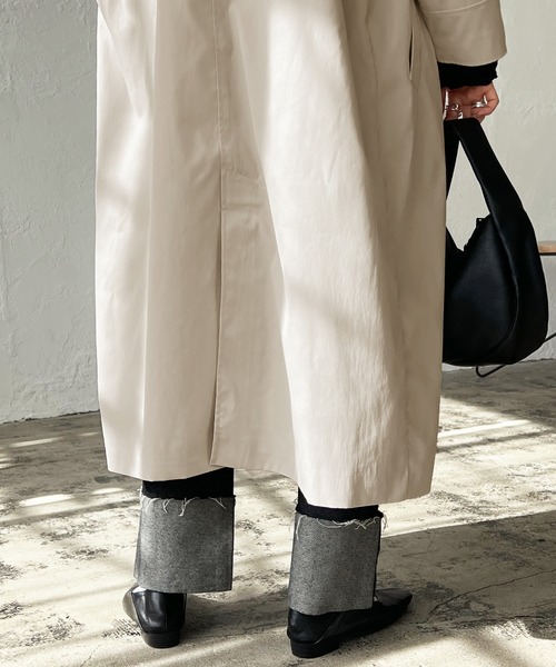 LIAN（リアン）の「ギャバ袖取り外し2WAYトレンチコート（トレンチコート・レディース・ブラック/カーキ/アイボリー・FREE）」の12枚目の写真