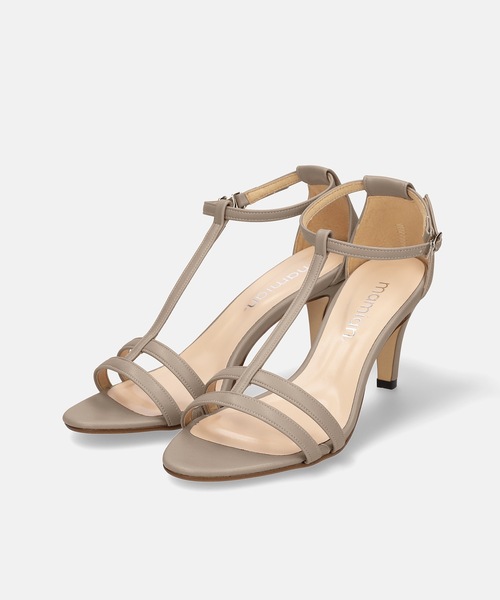 MAMIAN（マミアン）の「Tストラップ シンプル サンダル (7.0cmヒール)（サンダル・レディース・グレイッシュベージュ/ホワイト/ブラック/シルバー・S/LL/M/L）」の18枚目の写真