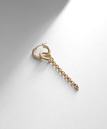 COCOSHNIK♡両耳ピアス K10コンパクトフリンジ フックピアス（ピアス（両耳用