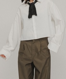 M TO R | ［BLOUSE］2WAY TIE DOCKING CROPPED SHIRTS(シャツ/ブラウス)
