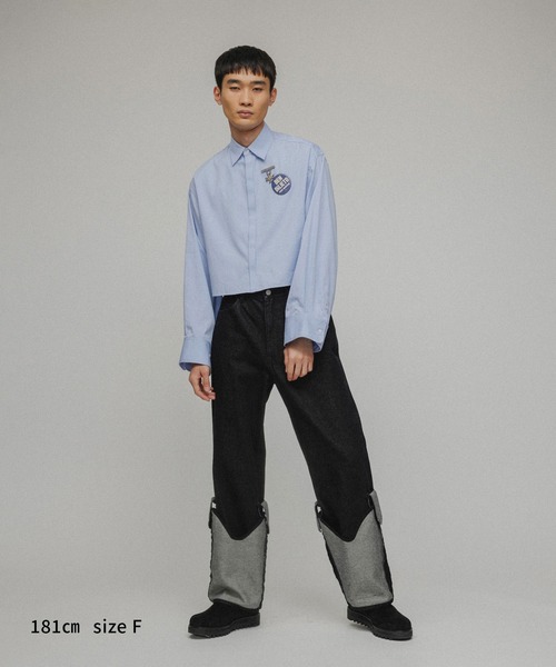 M TO R（ムウトアール）の「［BLOUSE］2WAY TIE DOCKING CROPPED SHIRTS（シャツ/ブラウス・レディース・ホワイト/ブルー/ピンク・FREE）」の7枚目の写真