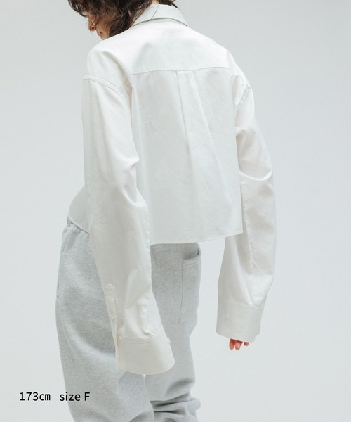 M TO R（ムウトアール）の「［BLOUSE］2WAY TIE DOCKING CROPPED SHIRTS（シャツ/ブラウス・レディース・ホワイト/ブルー/ピンク・FREE）」の14枚目の写真