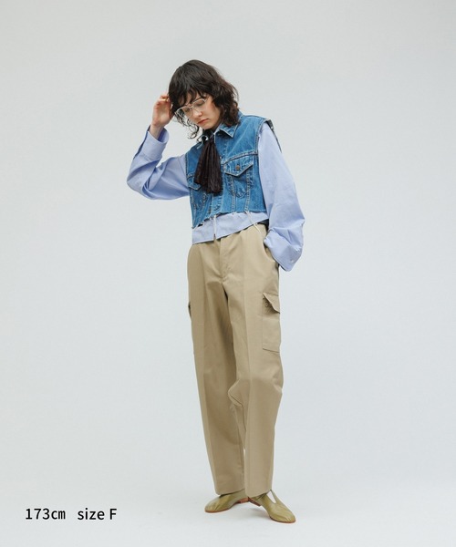 M TO R（ムウトアール）の「［BLOUSE］2WAY TIE DOCKING CROPPED SHIRTS（シャツ/ブラウス・レディース・ホワイト/ブルー/ピンク・FREE）」の17枚目の写真