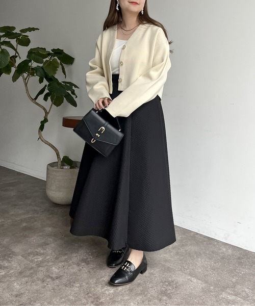 prose verse（プロズヴェール）の「スポンディッシュショートカーデ（カーディガン/ボレロ・レディース・アイボリー/ブラック/ブルー/ピンク・ﾌﾘ-）」の13枚目の写真