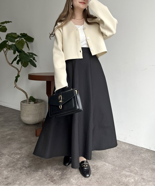 prose verse（プロズヴェール）の「スポンディッシュショートカーデ（カーディガン/ボレロ・レディース・アイボリー/ブラック/ブルー/ピンク・ﾌﾘ-）」の18枚目の写真