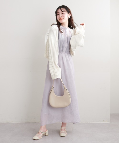 【新品未使用】Riberce ボレロ 袖口ターンバックリブボレロ（カーディガン/ボレロ）｜natural