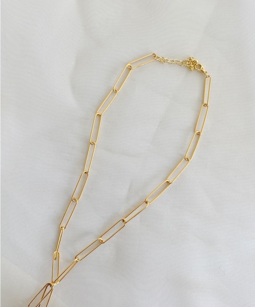 thank U more（サンキューモア）の「メタルボール付き 2WAY チェーン × スクエアーパール ラリエット ネックレスWAY（ネックレス・レディース・ゴールド/シルバー・FREE）」の9枚目の写真