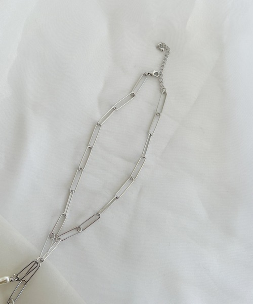 thank U more（サンキューモア）の「メタルボール付き 2WAY チェーン × スクエアーパール ラリエット ネックレスWAY（ネックレス・レディース・ゴールド/シルバー・FREE）」の13枚目の写真