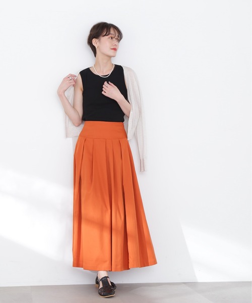 N.（N. Natural Beauty Basic）（エヌエヌナチュラルビューティーベーシック）の「◆アシンメトリータンクトップ（タンクトップ・レディース・ブラック/オフホワイト/ライトグリーン・MEDIUM）」の7枚目の写真