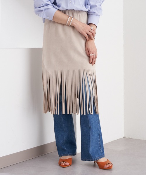 SHENERYフェイクスエードフリンジスカート新品未使用タグつき SHENERYフェイクスエードフリンジスカート新品未使用タグつき