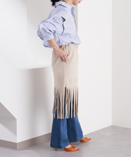 SHENERYフェイクスエードフリンジスカート新品未使用タグつき SHENERYフェイクスエードフリンジスカート新品未使用タグつき SHENERY