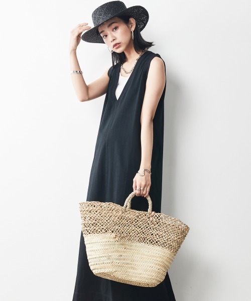 CHIC STYLE（シックスタイル）の「＜大きいサイズ＞綿100％バックフレアタンクトップカットソーワンピース シックスタイル（ワンピース・レディース・ブラック/マスタード・L/LL/3L/4L/5L）」の2枚目の写真