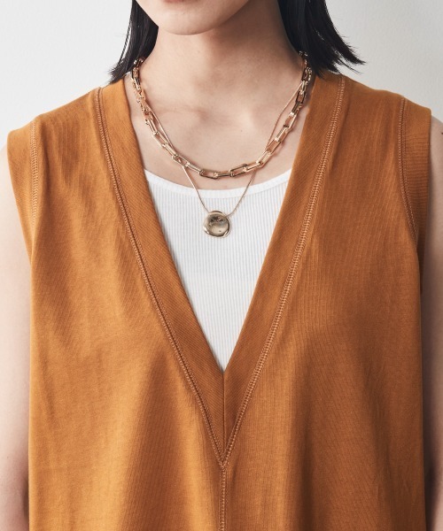 CHIC STYLE（シックスタイル）の「＜大きいサイズ＞綿100％バックフレアタンクトップカットソーワンピース シックスタイル（ワンピース・レディース・ブラック/マスタード・L/LL/3L/4L/5L）」の4枚目の写真