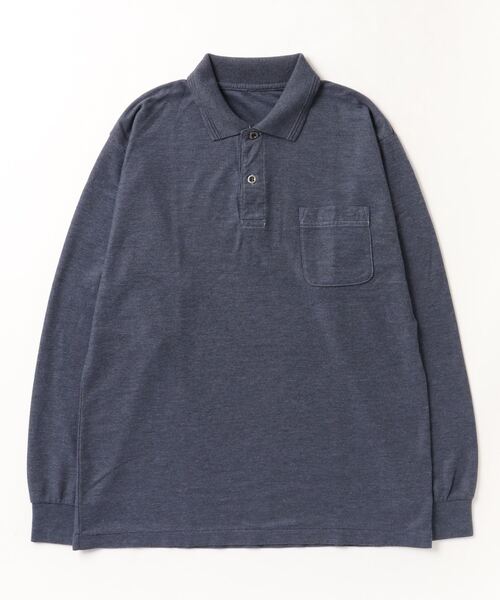 ONE DAY KMC (ワンデイケーエムシー)の「CLALAFOR / 倉敷染 長袖ポロシャツ 硫化染め(ポロシャツ・メンズ・チャコールグレー/エンジ/オリーブ/ダークネイビー/ダークグレー/ブラウン・X-LARGE/LARGE/MEDIUM)」の2枚目の写真