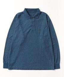 CLALAFOR / 倉敷染 長袖ポロシャツ 硫化染め