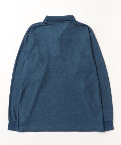 ONE DAY KMC (ワンデイケーエムシー)の「CLALAFOR / 倉敷染 長袖ポロシャツ 硫化染め(ポロシャツ・メンズ・チャコールグレー/エンジ/オリーブ/ダークネイビー/ダークグレー/ブラウン・X-LARGE/LARGE/MEDIUM)」の7枚目の写真