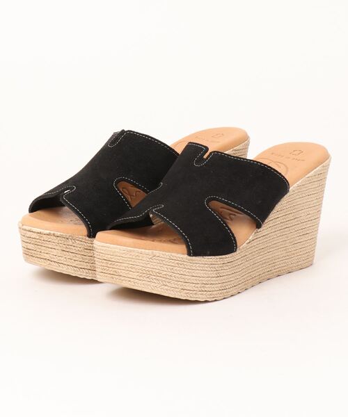 【Oh my Sandals】クッションインソール厚底ミュールサンダル(E32501/E2501A)