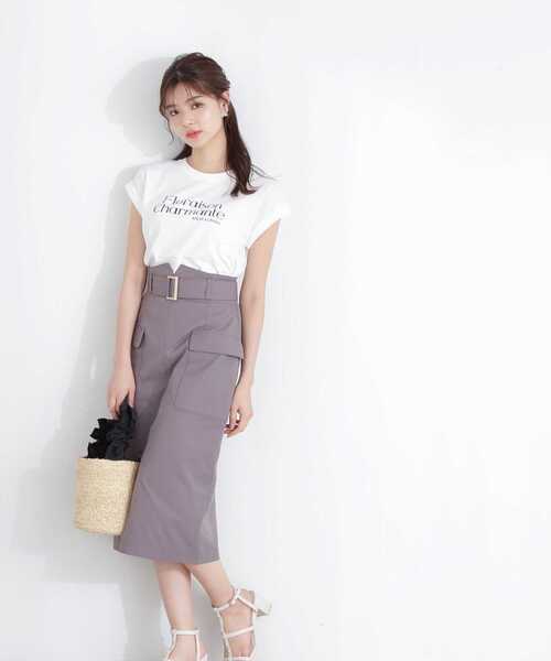 PROPORTION BODY DRESSING（プロポーションボディドレッシング）の「＜Ｅ＞ロゴＴシャツ / 1213167500（Tシャツ/カットソー・レディース・ホワイト/ダークグレー/グレー・FREE）」の5枚目の写真