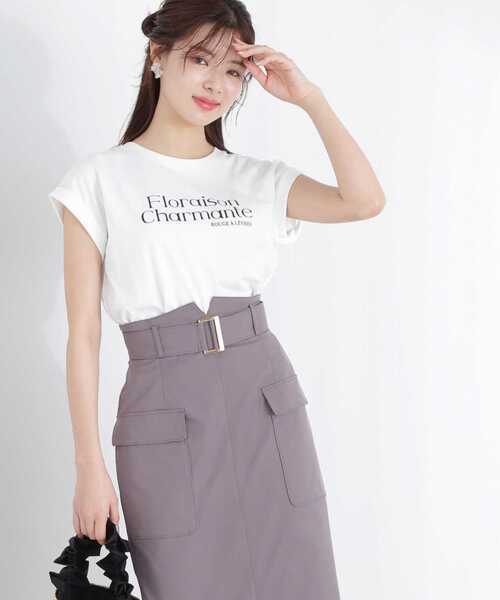 PROPORTION BODY DRESSING（プロポーションボディドレッシング）の「＜Ｅ＞ロゴＴシャツ / 1213167500（Tシャツ/カットソー・レディース・ホワイト/ダークグレー/グレー・FREE）」の2枚目の写真