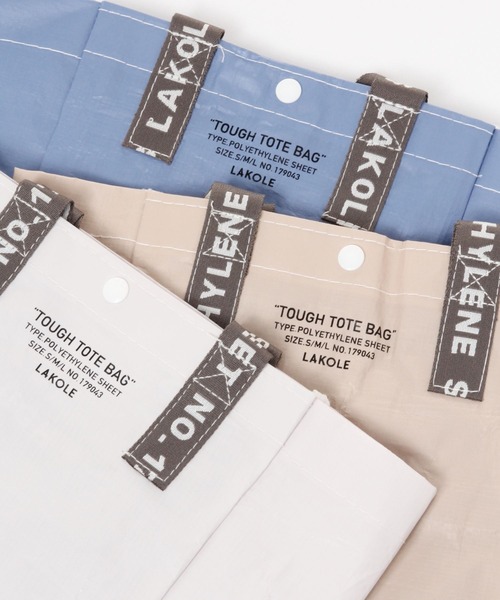 LAKOLE（ラコレ）の「TOUGH BAGカラー(S) / 188630（トートバッグ・レディース・桜/チャコール/アイボリー/ブルー/ネイビー/ライトブルー/カーキ・FREE）」の14枚目の写真