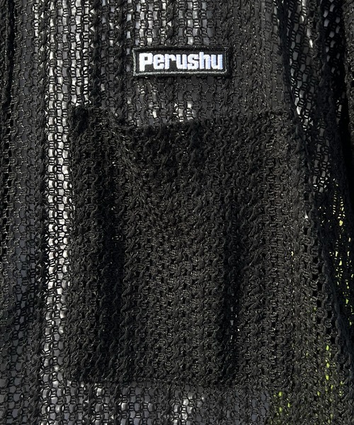 Perushu（ペルーシュ）の「メッシュシアーシャツ（シャツ/ブラウス・メンズ・ブラック/アイボリー・LARGE/MEDIUM）」の16枚目の写真