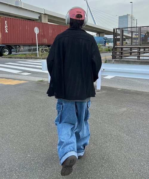 Perushu（ペルーシュ）の「メッシュシアーシャツ（シャツ/ブラウス・メンズ・ブラック/アイボリー・LARGE/MEDIUM）」の11枚目の写真