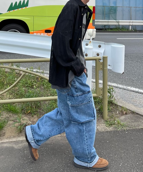 Perushu（ペルーシュ）の「メッシュシアーシャツ（シャツ/ブラウス・メンズ・ブラック/アイボリー・LARGE/MEDIUM）」の15枚目の写真