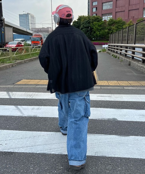 Perushu（ペルーシュ）の「メッシュシアーシャツ（シャツ/ブラウス・メンズ・ブラック/アイボリー・LARGE/MEDIUM）」の12枚目の写真